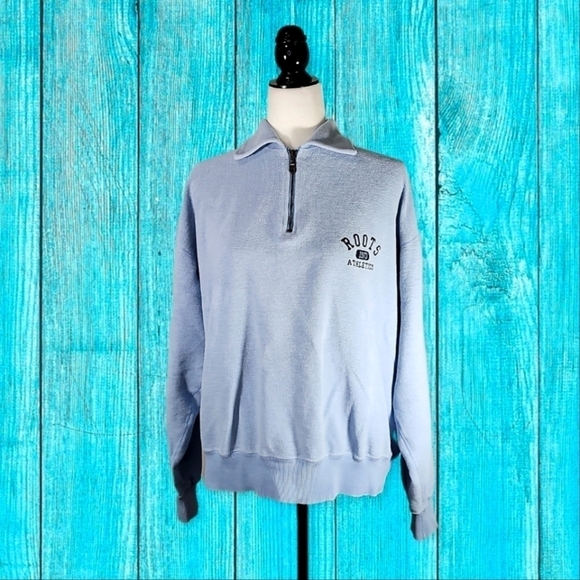 Vintage Roots Women's Sweatshirt Size M Y2K ¼ Zip Fleece - Picture 1 of 6